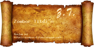 Zombor Titán névjegykártya
